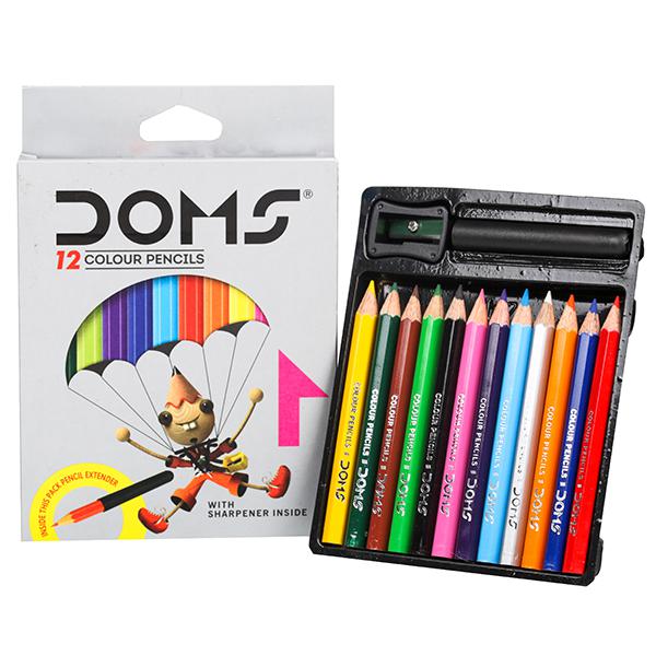 Doms 12 Colour Pencils 85mm