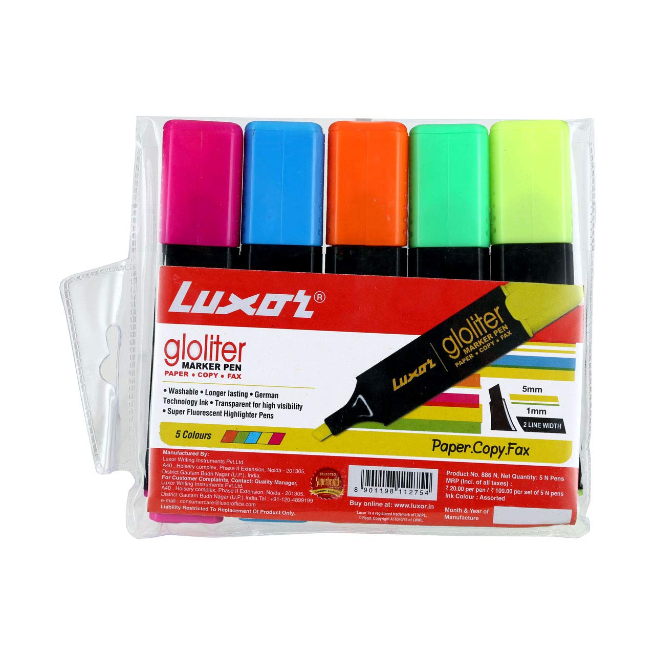 Luxor 5 Pack Highhighter