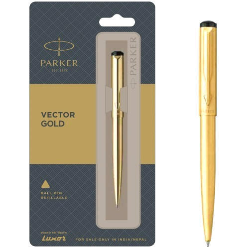 Parker Vector Gold Ball Pen With Gold Trim 500×500
